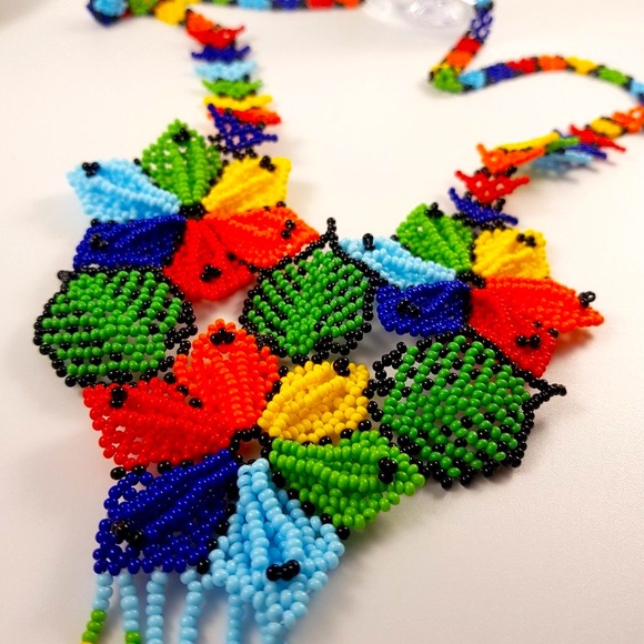 Artisan Jewelry - 🌈 Amazing Artisan rainbow flower necklace